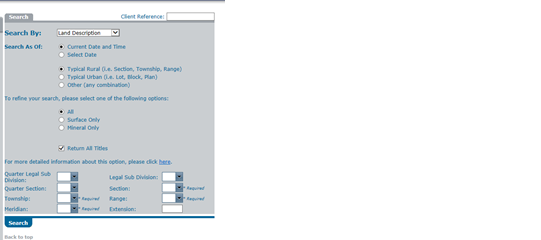 Quick Search by Land Desc