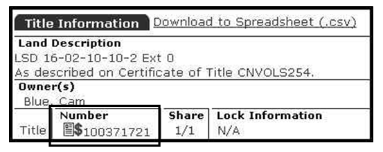 Quick Search - Title Info2