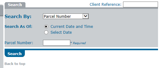 Search by Parcel Number