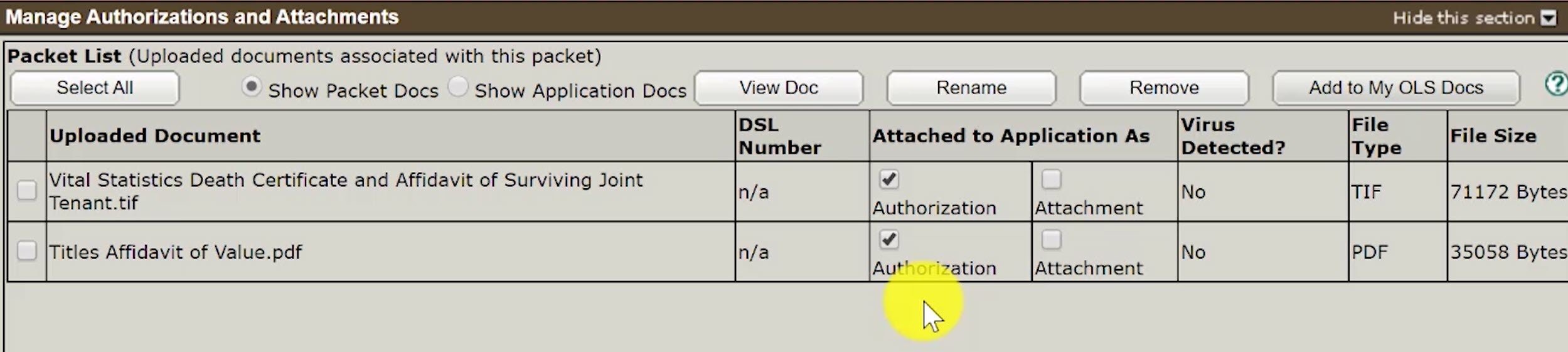 New Uploading Documents