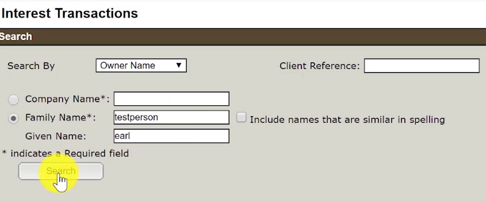 Typed Name