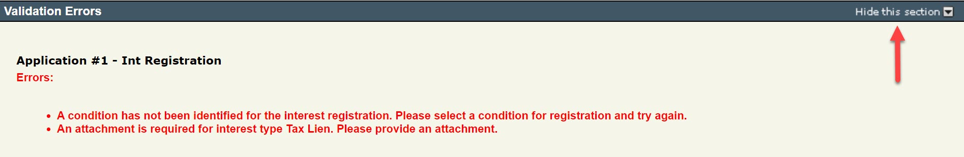 Validation Error 3