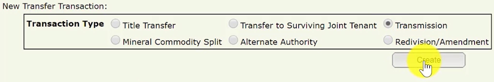 Create Transmission