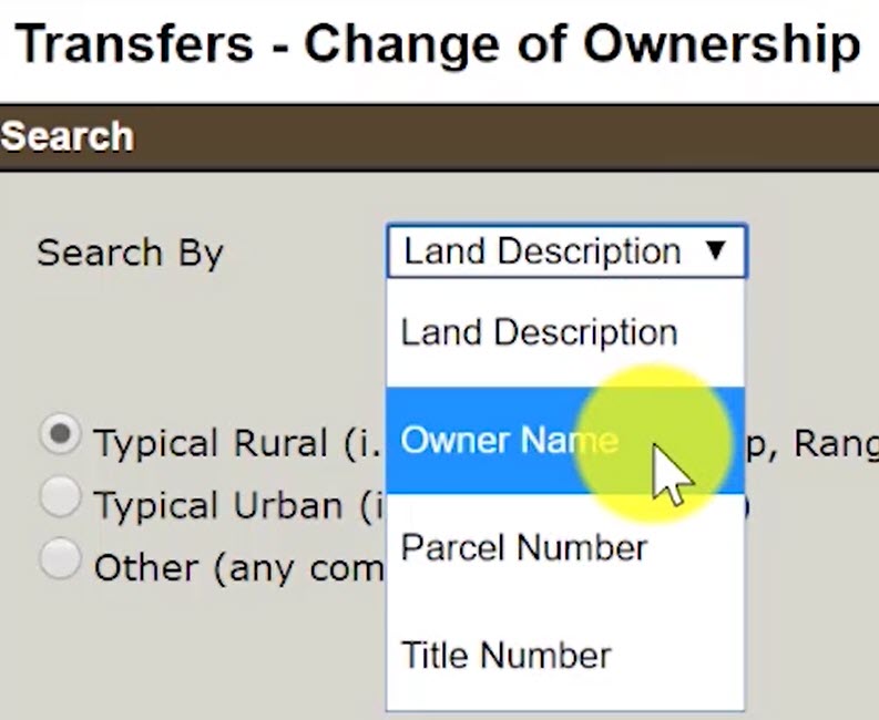 Step 2 - 1 Select Owner
